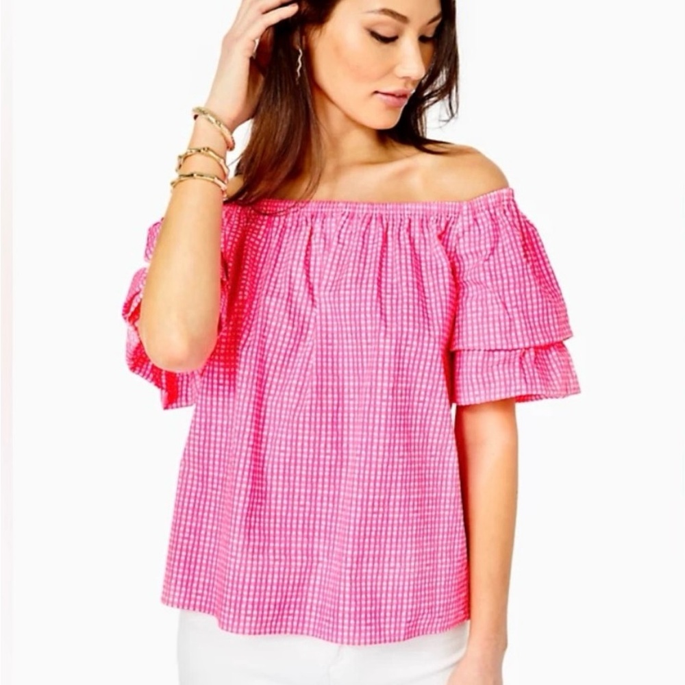 Lilly Pulitzer FRANKEE off-the-shoulder top - Large